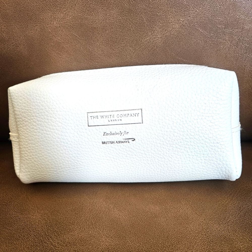 The White Company London White Empty Toiletry Bag Exclusively British Airways